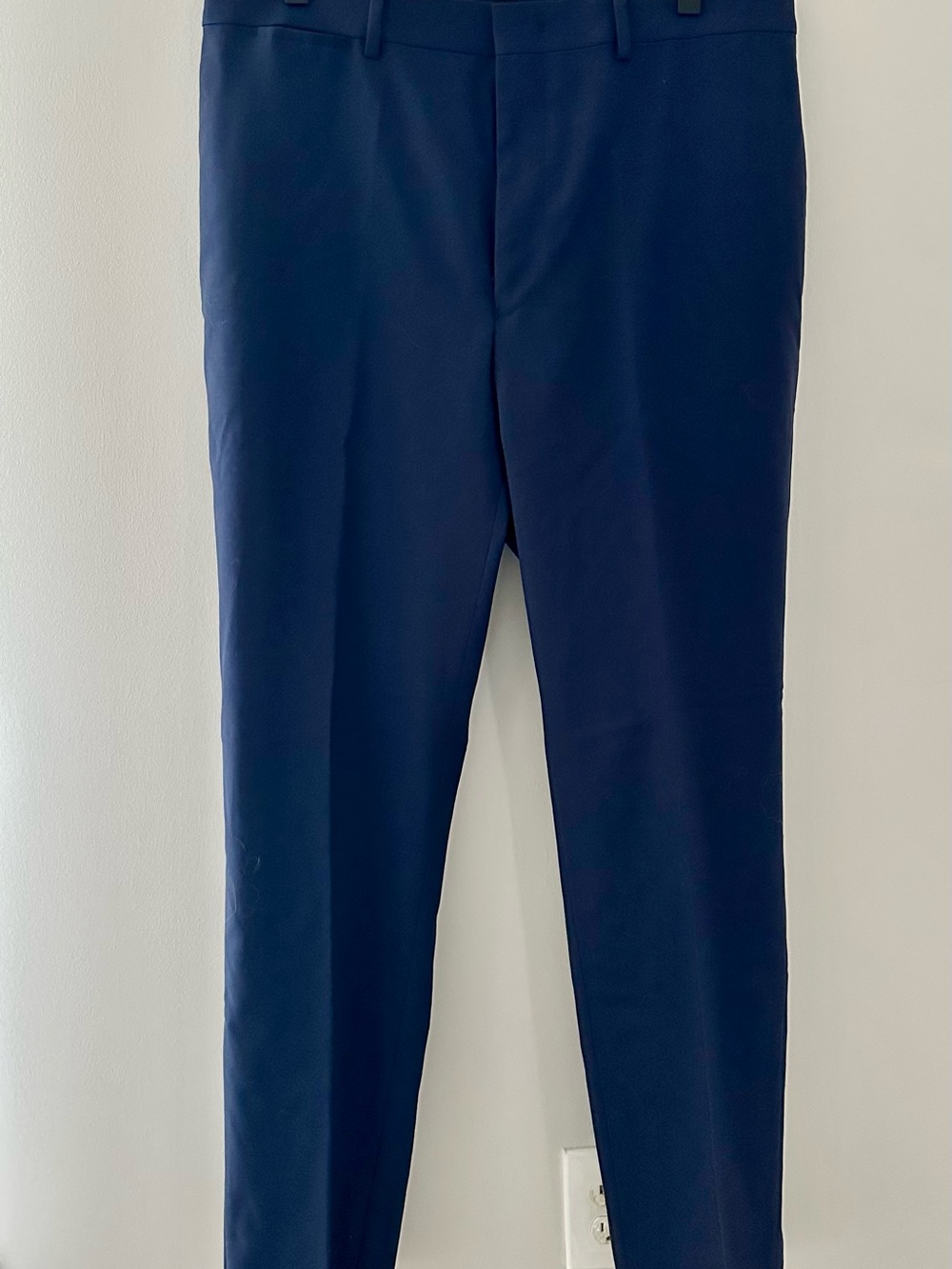 Ralph Lauren Men’s Navy Flat-Front Slim Fit Dress Pants 100% Wool 34x32 - Picture 10 of 11